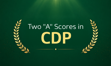 An A score in two categories of the Carbon Disclosure Project